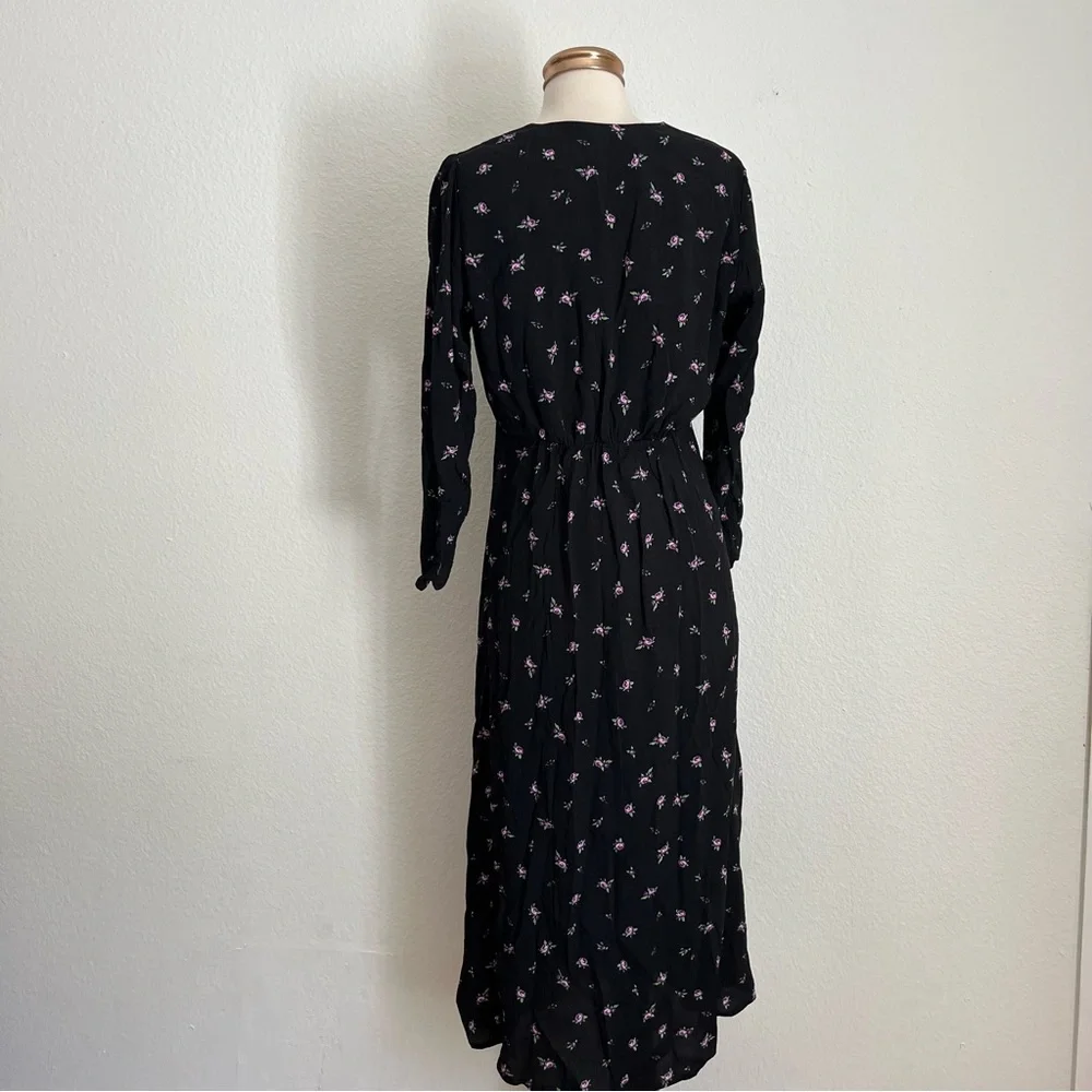 Mango MNG | black floral midi dress